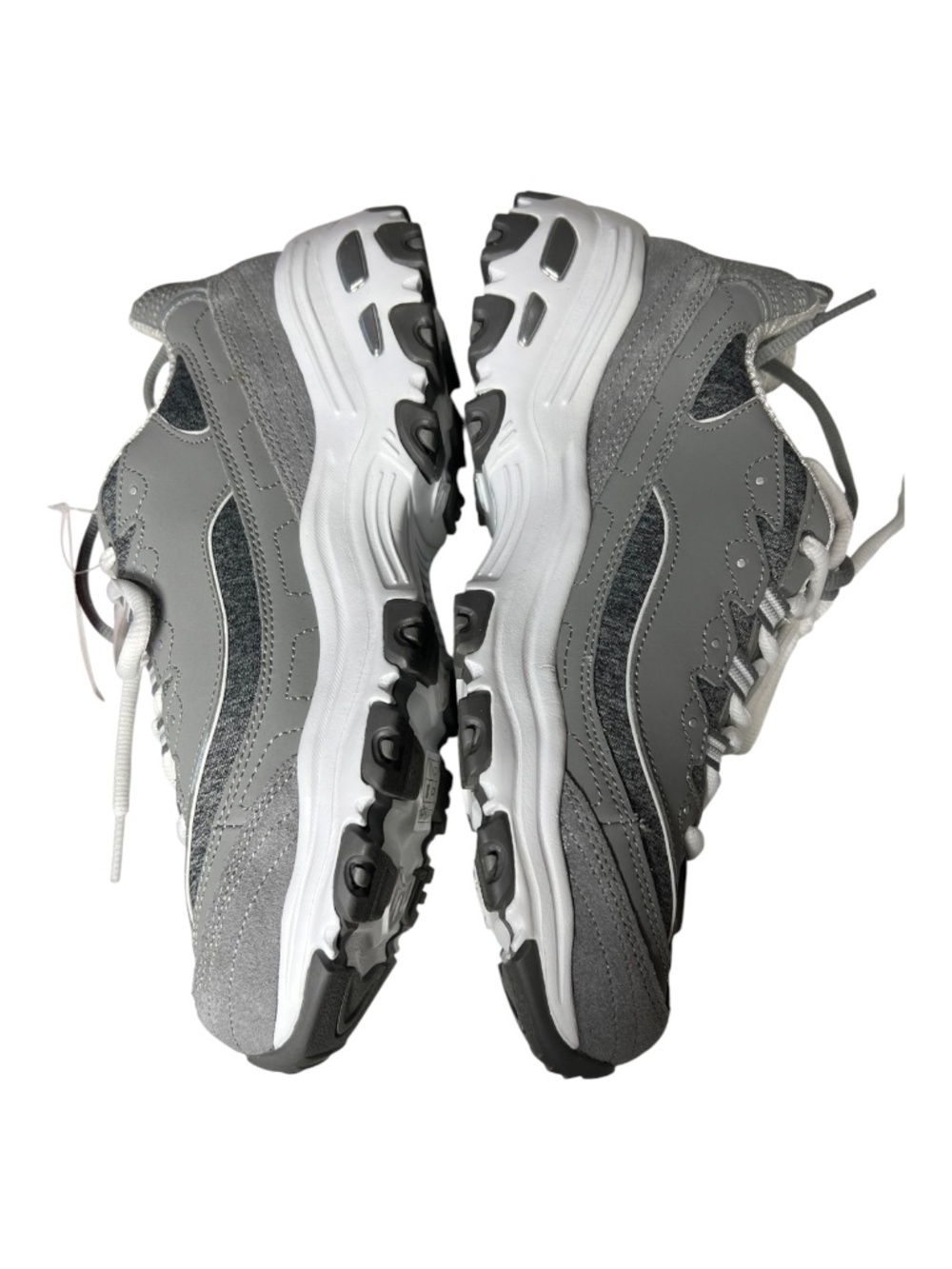 NWT Skechers D’Lites Me Time Walking Sneakers Gray/White | Size 9.5 Wide - Picture 3 of 10